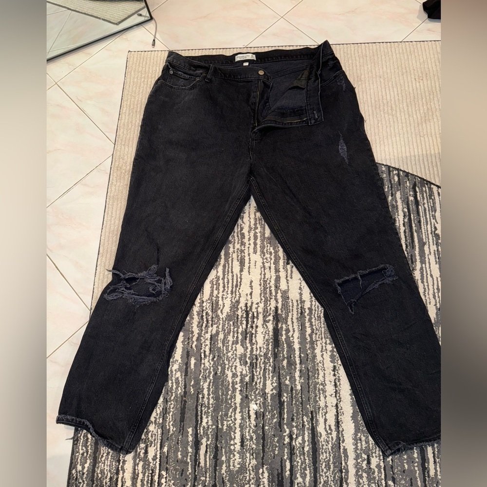 Abercrombie curve love ultra high rise 90s straight jeans